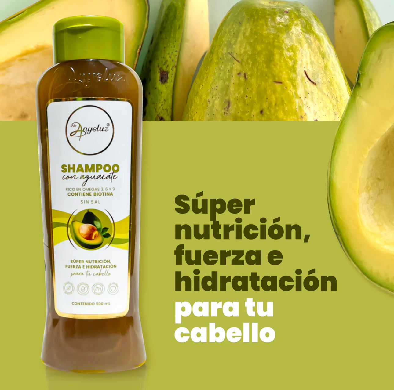 SHAMPOO CON AGUACATE ANYELUZ